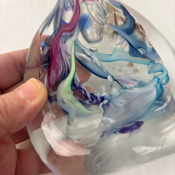 Robert L Harmon-Art Glass Studio small blown vase/paperweight-signed-abstract - Picture 8 of 10